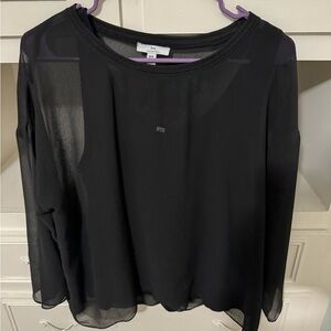 Halston black blouse size medium
